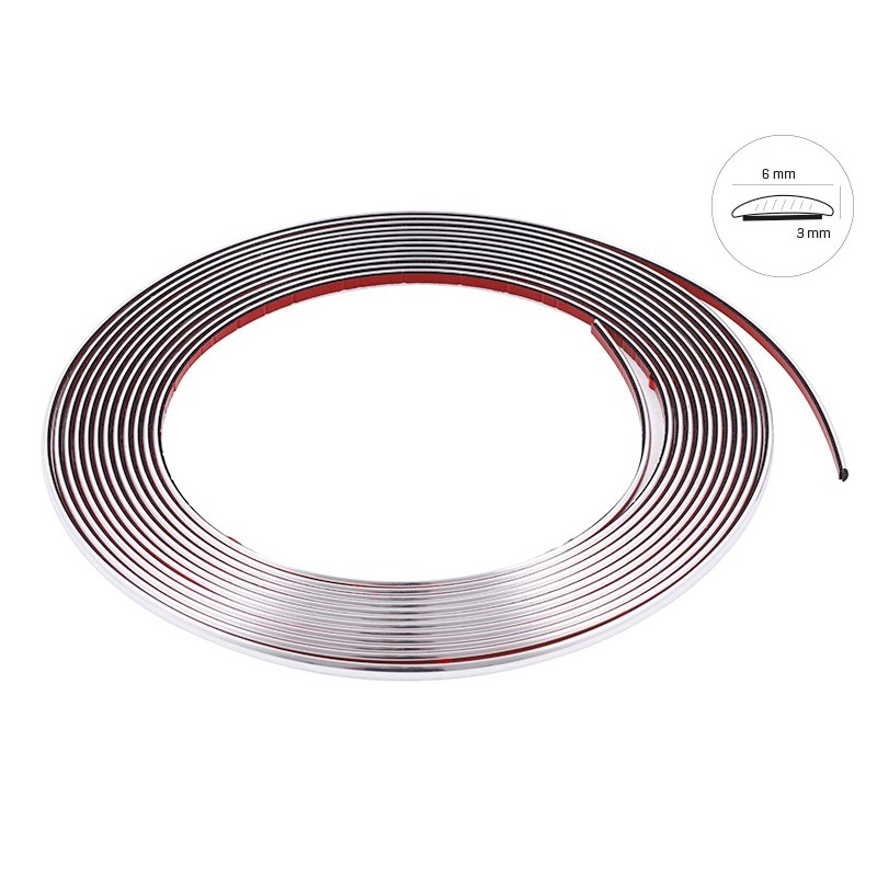 PROFILO CROMATO ADESIVO 6mm x 8mt (58994)