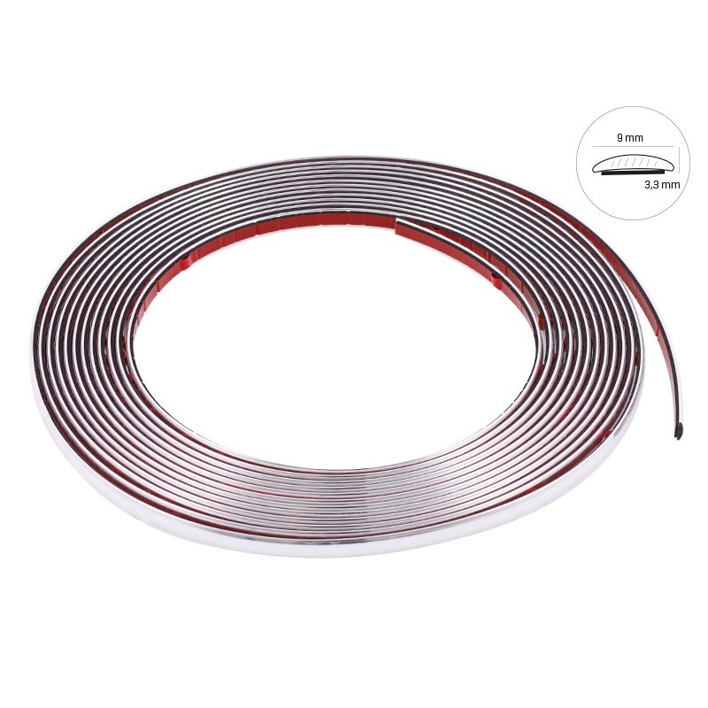 PROFILO CROMATO ADESIVO 9mm x 8mt (58989)