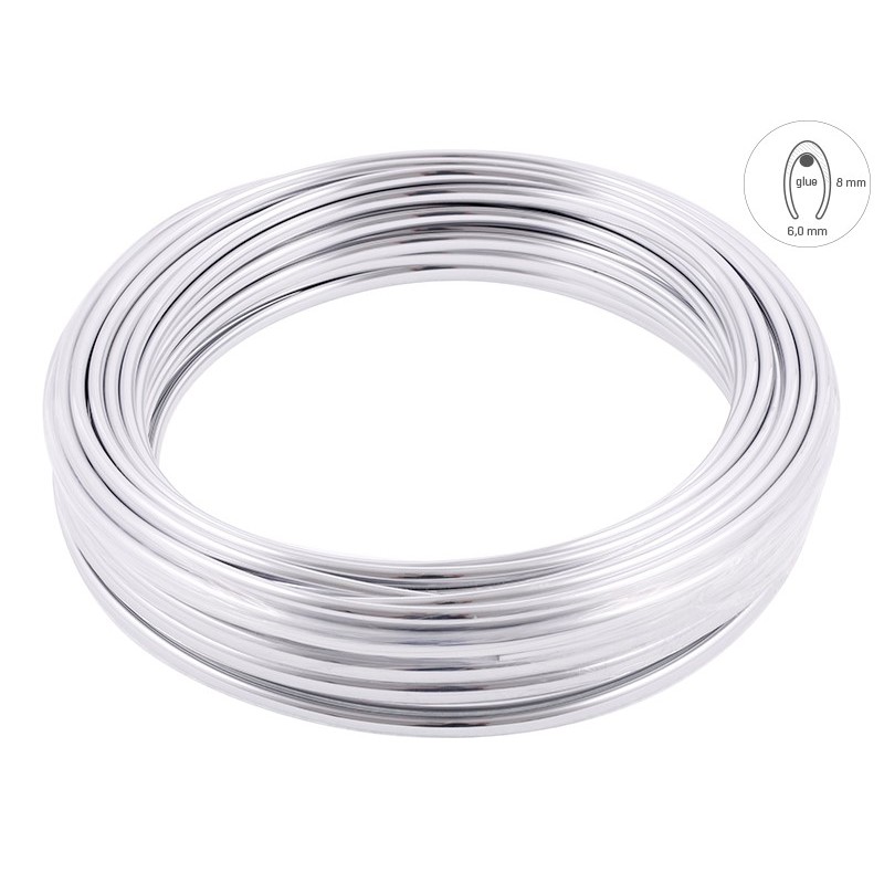 PROFILO U CROMATO ADESIVO 6mmX8mmx 20mt