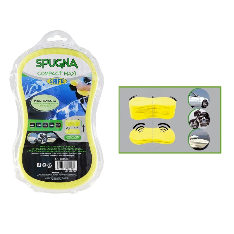 SPUGNA COMPACT MAXI SOTTOVUOTO 21x12x6cm