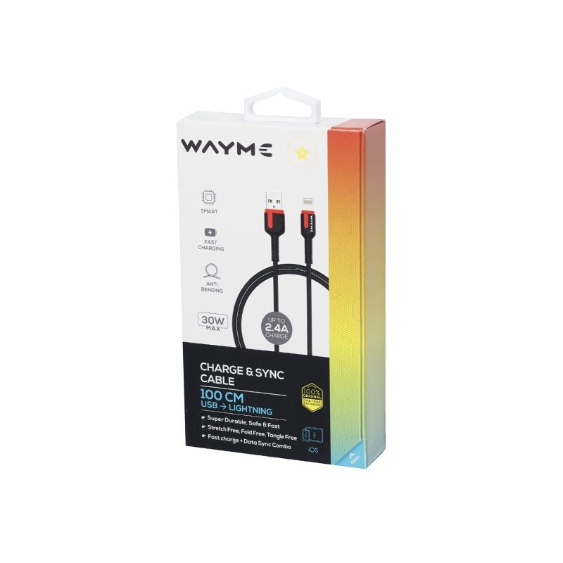 WAYME CAVO LIGHTNING/USB FLAT 100CM