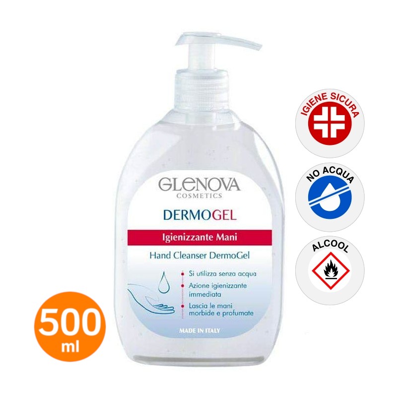DERMOGEL IGIENIZZANTE MANI A BASE IDROALCOLICA CON DOSATORE 500ml