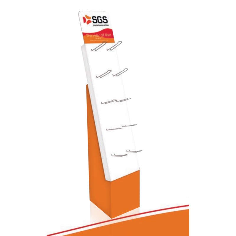 ESPOSITORE CARTONE SGS DA TERRA 10 BROCHE