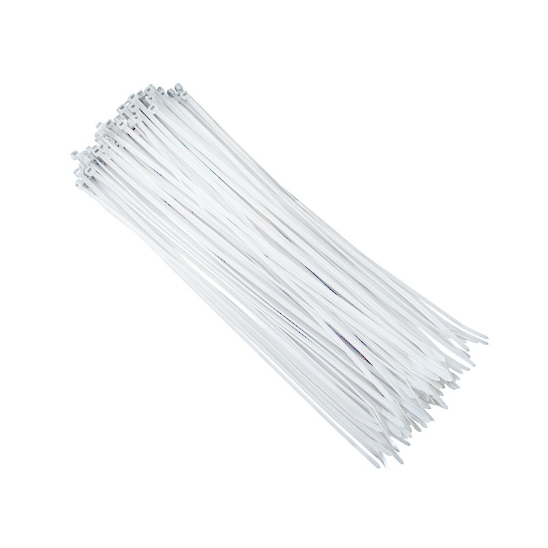 FASCETTE IN NYLON 3,6x300 TRASPARENTI 100PZ