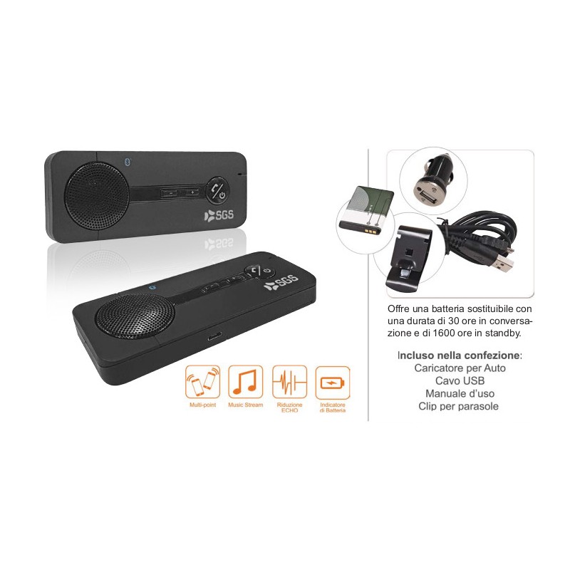 SGS KIT VIVAVOCE BLUETOOTH PER AUTO