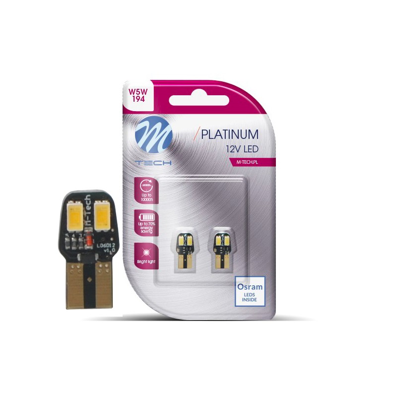 T10 W5W OSRAM LED L806W 4xSMD5630 12V CANBUS BIANCO