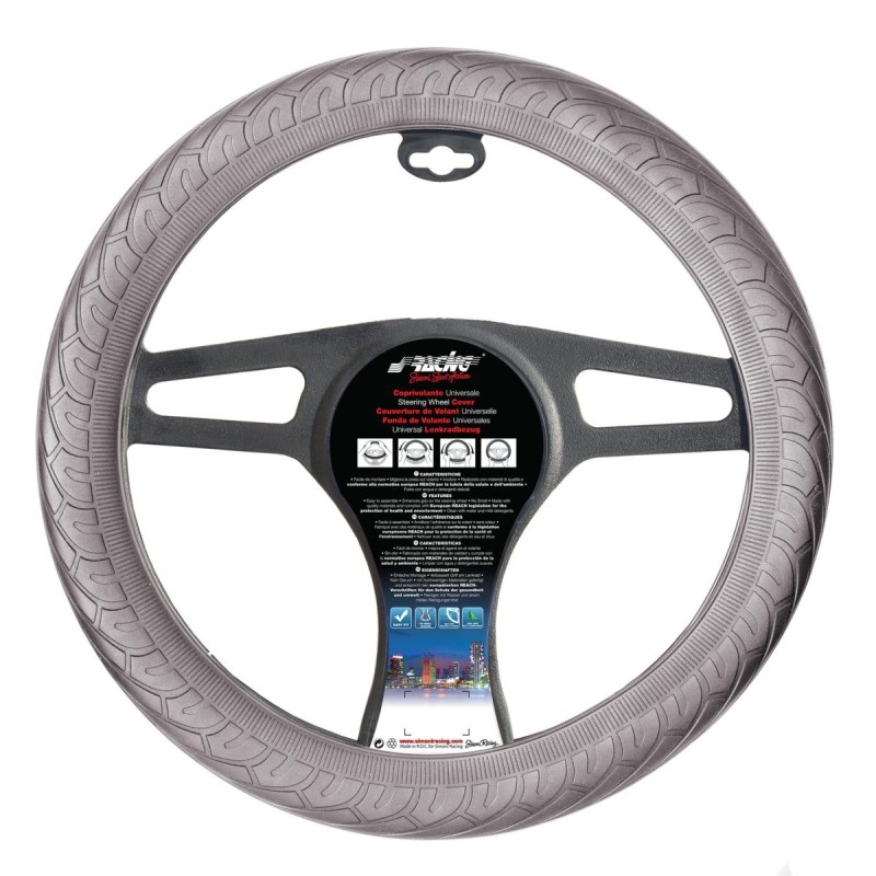 COPRIVOLANTE TYRE SOFT SILICONE GRIGIO
