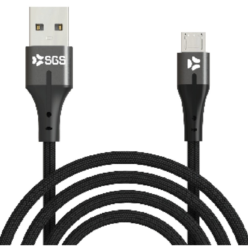 SGS CLOTH CAVO MICRO-USB/USB 100cm NERO