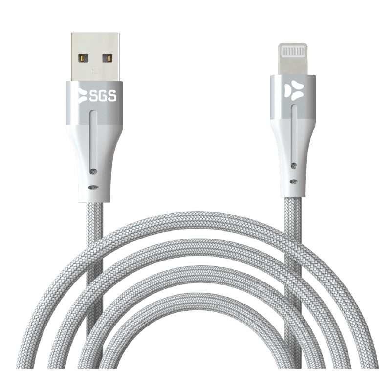 SGS CLOTH CAVO LIGHTING/USB 100cm SILVER