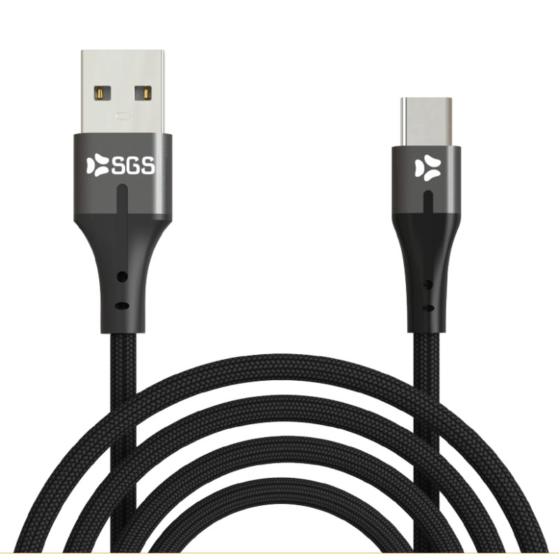 SGS CLOTH CAVO USB-C 100cm NERO