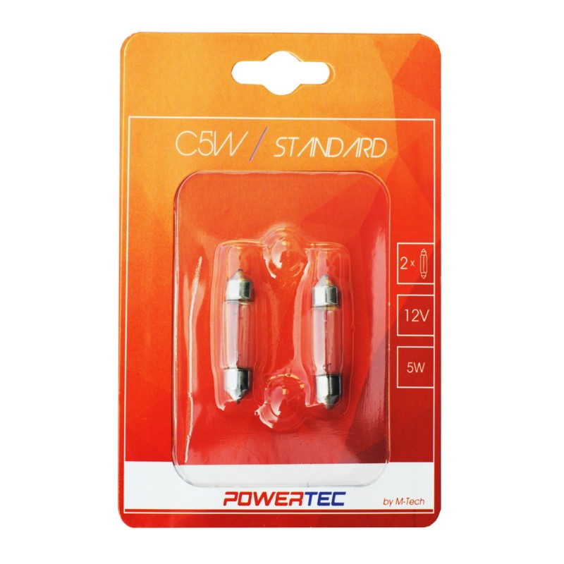 C5W 36mm 12V 5W SV8.5 POWERTEC BLISTER