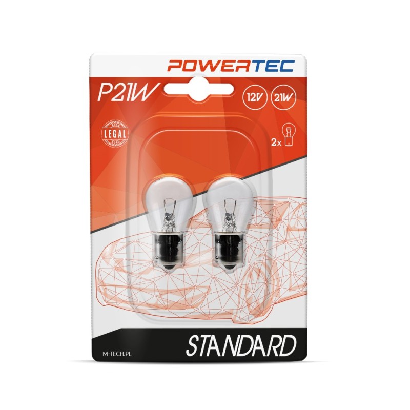 P21W 12V 21W BA15s POWERTEC BLISTER